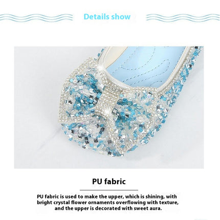 Girls Princess Ballet Flats Faux Leather Shoes School Party Dress Shoes