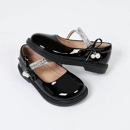 Adorable Party Dress Faux Leather Shoes Princess Flower Girl Shoes
