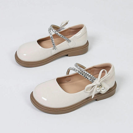 Adorable Party Dress Faux Leather Shoes Princess Flower Girl Shoes