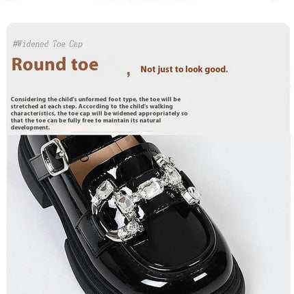 Girls Dress Faux Leather Princess Shoes Wedding Church School Shoes