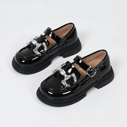 Girls Dress Faux Leather Princess Shoes Wedding Church School Shoes