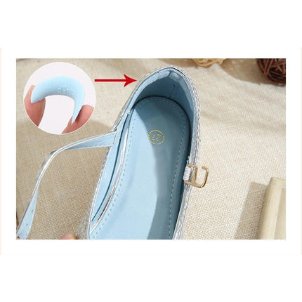 Girl Dance Rhinestone Little Heels Glitter Dress Princess Faux Leather Shoes