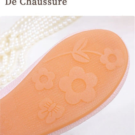 Fashion Girls Casual Shoes Cute Bow Pearls Velcro Faux Leather Shoes