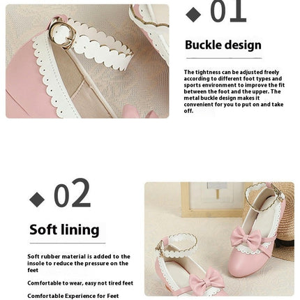 Faux Leather Shoes for Girls Wedding Party High Heel Flower Girl Shoes