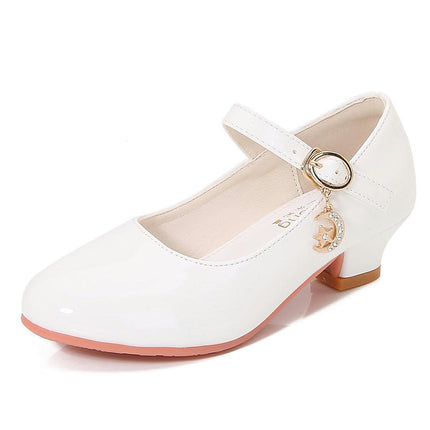 Girls Faux Leather Shoes for Little Big Girl Princess Wedding Party Pumps
