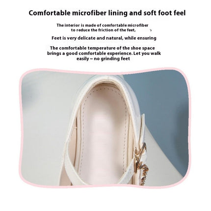 Girls Faux Leather Shoes for Little Big Girl Princess Wedding Party Pumps