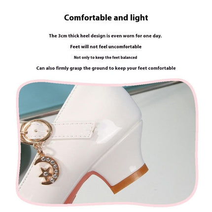Girls Faux Leather Shoes for Little Big Girl Princess Wedding Party Pumps
