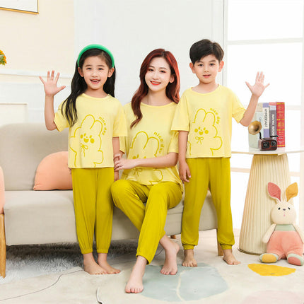 Family Matching Pajamas Sets 2 Piece Lounge Set Soft Loungewear Sleepwear Tops and Pants