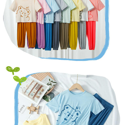 Family Matching Pajamas Sets 2 Piece Lounge Set Soft Loungewear Sleepwear Tops and Pants