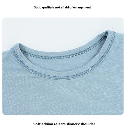Children's Modal Three-quarter Sleeve Pajama Set - Loose House Clothes for Middle and Large Children