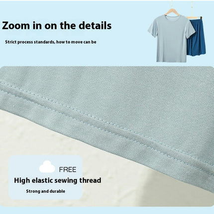 Home Wear Suits-Modal Boys and Girls Pajamas Summer Short-Sleeved Casual Suits