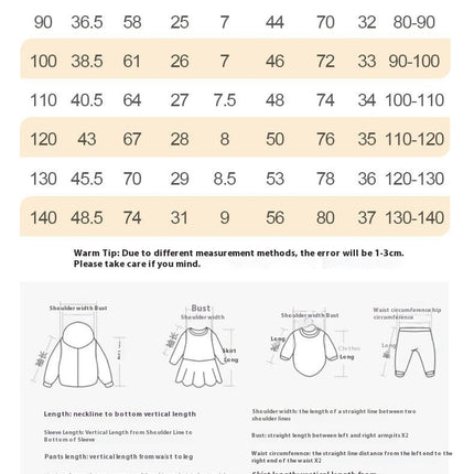 Girls Summer Pajama Set 2-piece Set - Cotton Short Sleeve Shorts Printed Casual Home Clothes