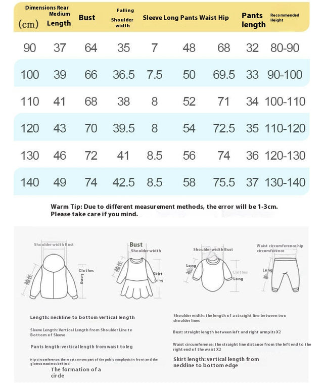 Girls Pajama Set 2-piece - Summer Short-sleeved Shorts Printed Casual Home Clothes