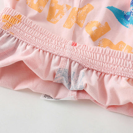 Girls' Home Furnishing 2-piece set-Summer Western Granlet Printing Casual Set