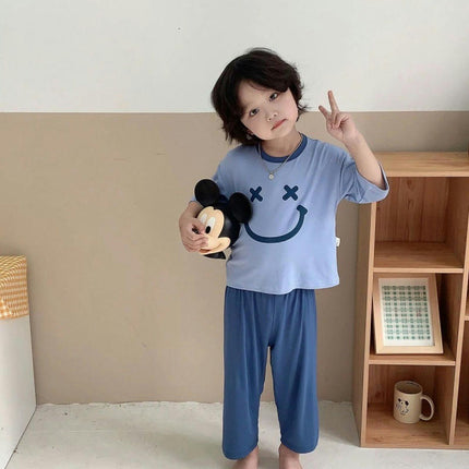 Children's Pajama Set - Modal Loose Casual Home Air Conditioning Clothes 2-piece Set