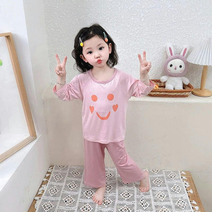 Children's Pajama Set - Modal Loose Casual Home Air Conditioning Clothes 2-piece Set