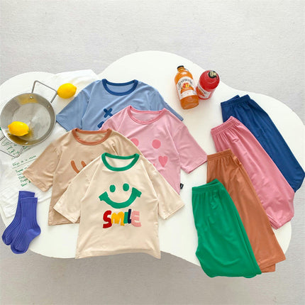 Children's Pajama Set - Modal Loose Casual Home Air Conditioning Clothes 2-piece Set