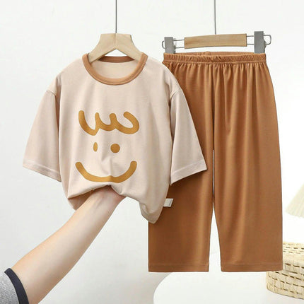 Children's Pajama Set - Modal Loose Casual Home Air Conditioning Clothes 2-piece Set