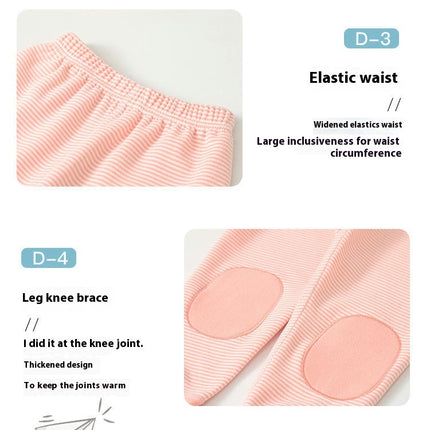Children's Plush Warm Suit Boys and Girls Baby Long-Sleeved Trousers Home Clothes 2-Piece Set