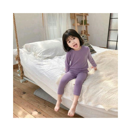 Girls Long Sleeve Pajamas 2-piece Set-Spring and Autumn High Waist House Clothes Baby Girls Set