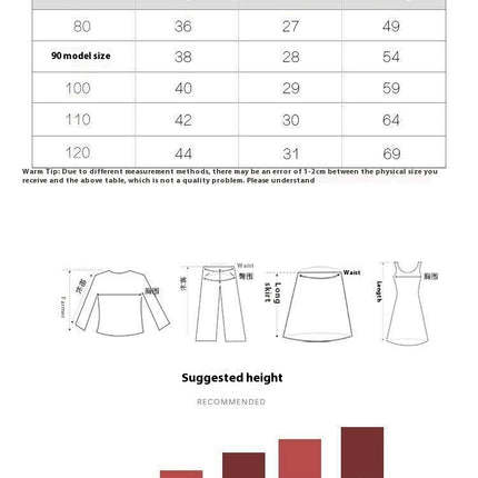 Girls Long Sleeve Pajamas 2-piece Set-Spring and Autumn High Waist House Clothes Baby Girls Set