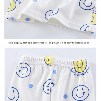 Children's Pure Cotton Warm Pajamas Set-Boys and Girls Baby Home Clothes Autumn