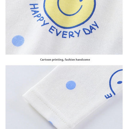 Children's Pure Cotton Warm Pajamas Set-Boys and Girls Baby Home Clothes Autumn