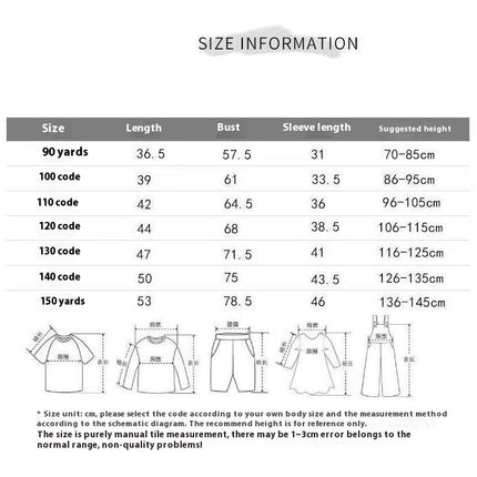 Autumn Pajama Set for Boys and Girls - 2-Piece Set of Cotton Long Sleeve Mid-Neck Top and Pants for Toddlers