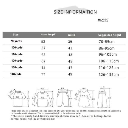 Autumn Pajama Set for Boys and Girls - 2-Piece Set of Cotton Long Sleeve Mid-Neck Top and Pants for Toddlers