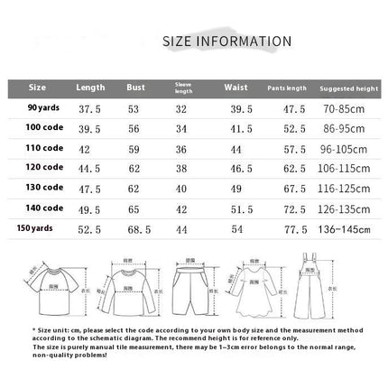 Children's Cotton Pajama Set - Boys and Girls Cartoon Long Sleeve Long Pants 2-Piece Set