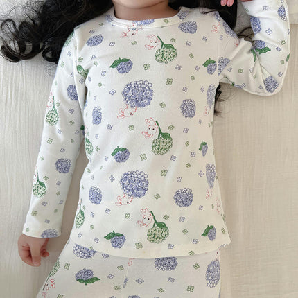 Children's Cotton Pajama Set - Boys and Girls Cartoon Long Sleeve Long Pants 2-Piece Set