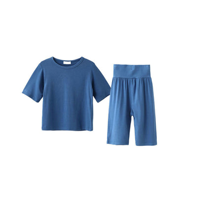 Summer Pajama Set for Boys and Girls - Casual Loose Short Sleeve Shorts 2-Piece Set 1