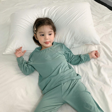 Girls Pajama Set-High Waist Modal Homewear Spring and Autumn Set
