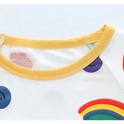 Girls Pajamas Short Sleeve Toddler Girls Summer Short Sets Imitation Ice Silk Sleepwear