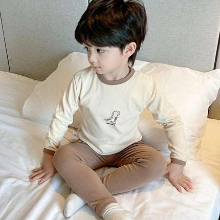 Children's Autumn Pajama Set - German Velvet Candy Colored Home Clothes 2-Piece Set