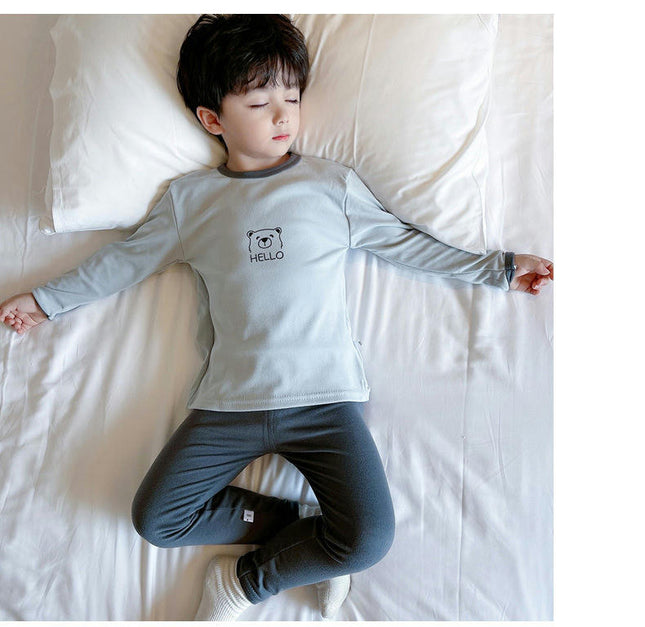 Children's Autumn Pajama Set - German Velvet Candy Colored Home Clothes 2-Piece Set