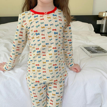 Girls Comfortable Home Clothes Cartoon Autumn Set 2-piece Casual Pajamas