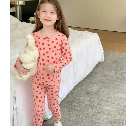 Girls Comfortable Home Clothes Cartoon Autumn Set 2-piece Casual Pajamas