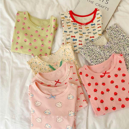 Girls Comfortable Home Clothes Cartoon Autumn Set 2-piece Casual Pajamas