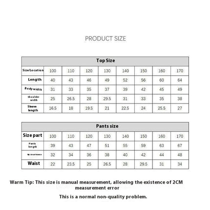 Girls' Short-Sleeved Pajamas Set - 2-Piece Imitation Silk Air-Conditioning Suit