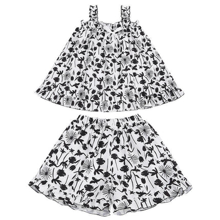 Girls Summer Cute Print Shorts Set T-Shirt and Short Pant 2 Piece Outfits Clothing Sets