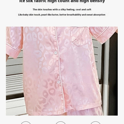 Children's Pajamas 2-piece Set - Button Short Sleeve Top Shorts Air Conditioning Suit