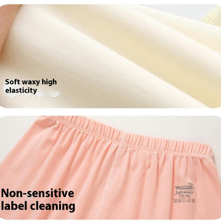 Middle and Large Children's Pajamas Set-Summer Thin T-shirt Short-Sleeved Home Clothes