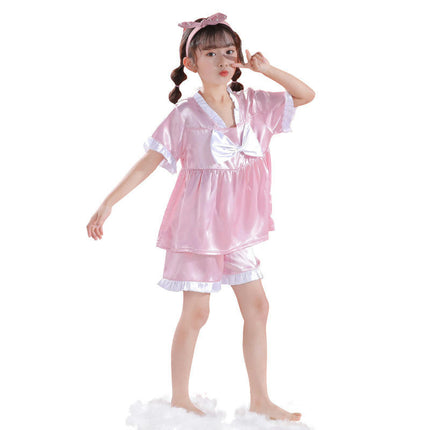 Girls' Pajamas and Home Clothes - Summer Princess Short Sleeve Air Conditioning Clothes Set