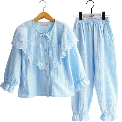 Kids and Toddler Girls Pajamas 2 Set 100% Cotton Long Sleeve Sleepwear Homewear Set