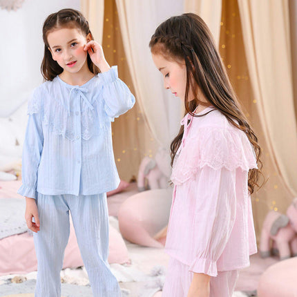 Kids and Toddler Girls Pajamas 2 Set 100% Cotton Long Sleeve Sleepwear Homewear Set