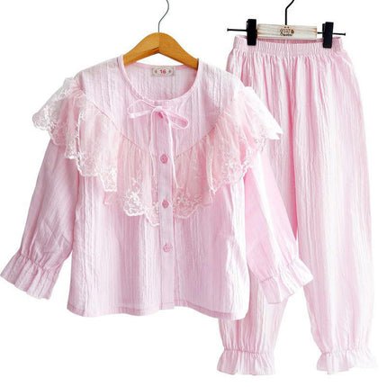 Kids and Toddler Girls Pajamas 2 Set 100% Cotton Long Sleeve Sleepwear Homewear Set