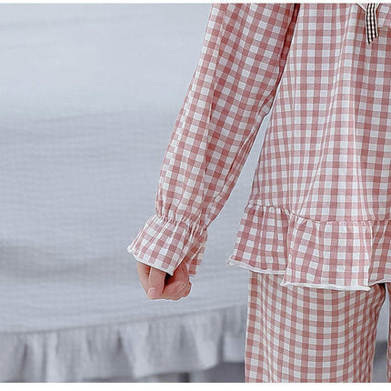 Girls Pajama Set Spring and Autumn Cute Pajamas 2-piece Set Long Sleeve Parent-child Wear Home Clothes