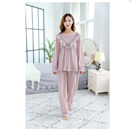 Girls Pajama Set Spring and Autumn Cute Pajamas 2-piece Set Long Sleeve Parent-child Wear Home Clothes