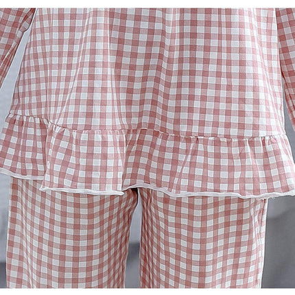 Girls Pajama Set Spring and Autumn Cute Pajamas 2-piece Set Long Sleeve Parent-child Wear Home Clothes